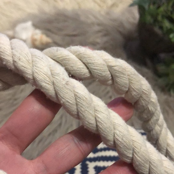 HP🎉Summer & Rose Cotton Tote with Rope Handles-Denim Blue&Cream Print-18x13x5 - Picture 15 of 16